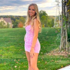 Iridescent Sequin Bodycon Dress By Lucy In The Sky